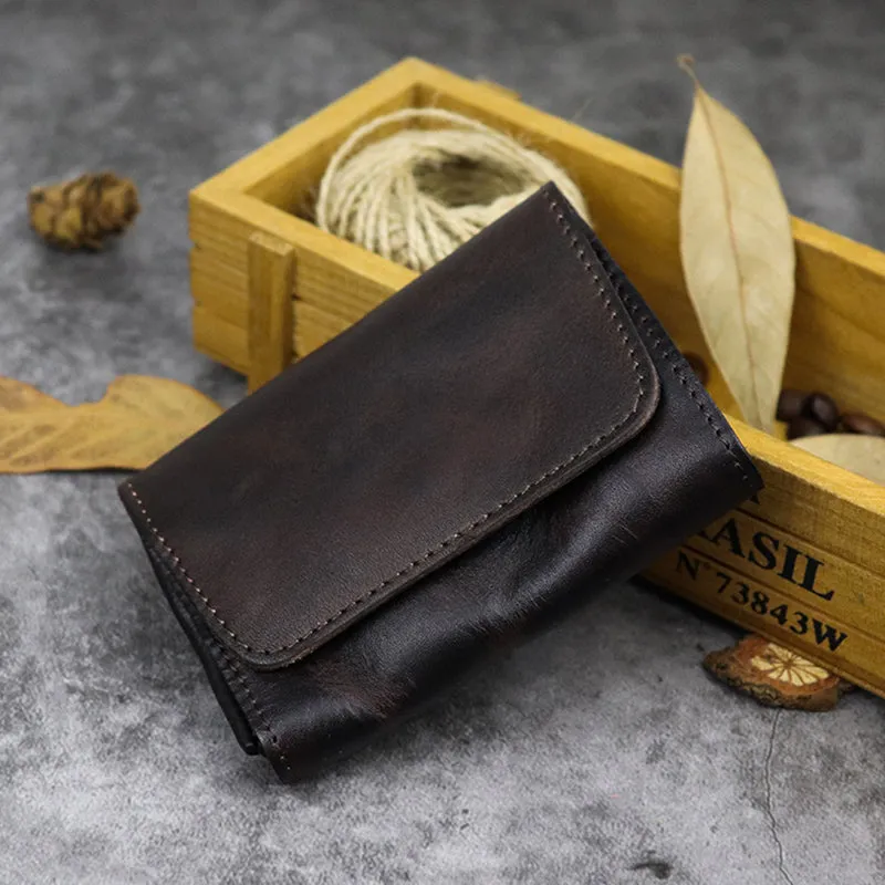 Leather Retro Unisex Mini Fashion Card Pocket Wallet