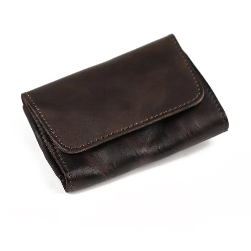 Leather Retro Unisex Mini Fashion Card Pocket Wallet