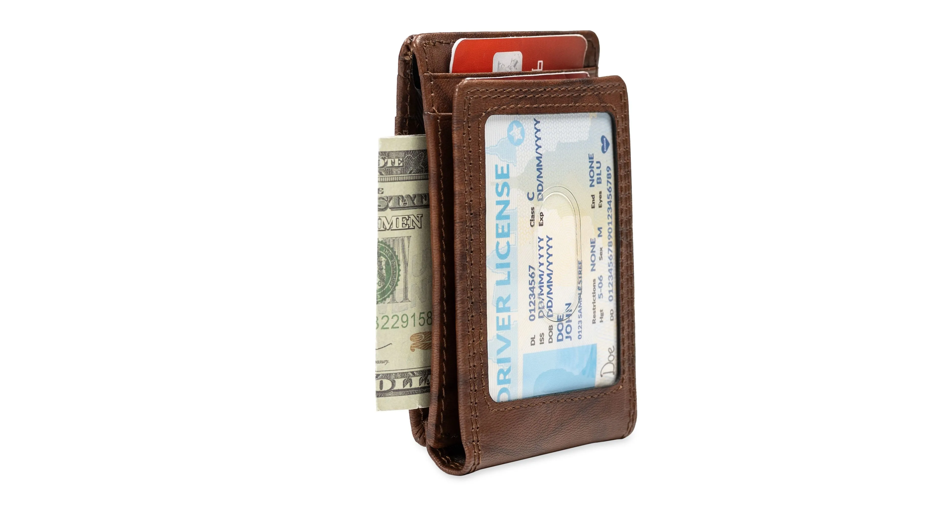 Leather RFID Wide Magnetic FPW Wallet