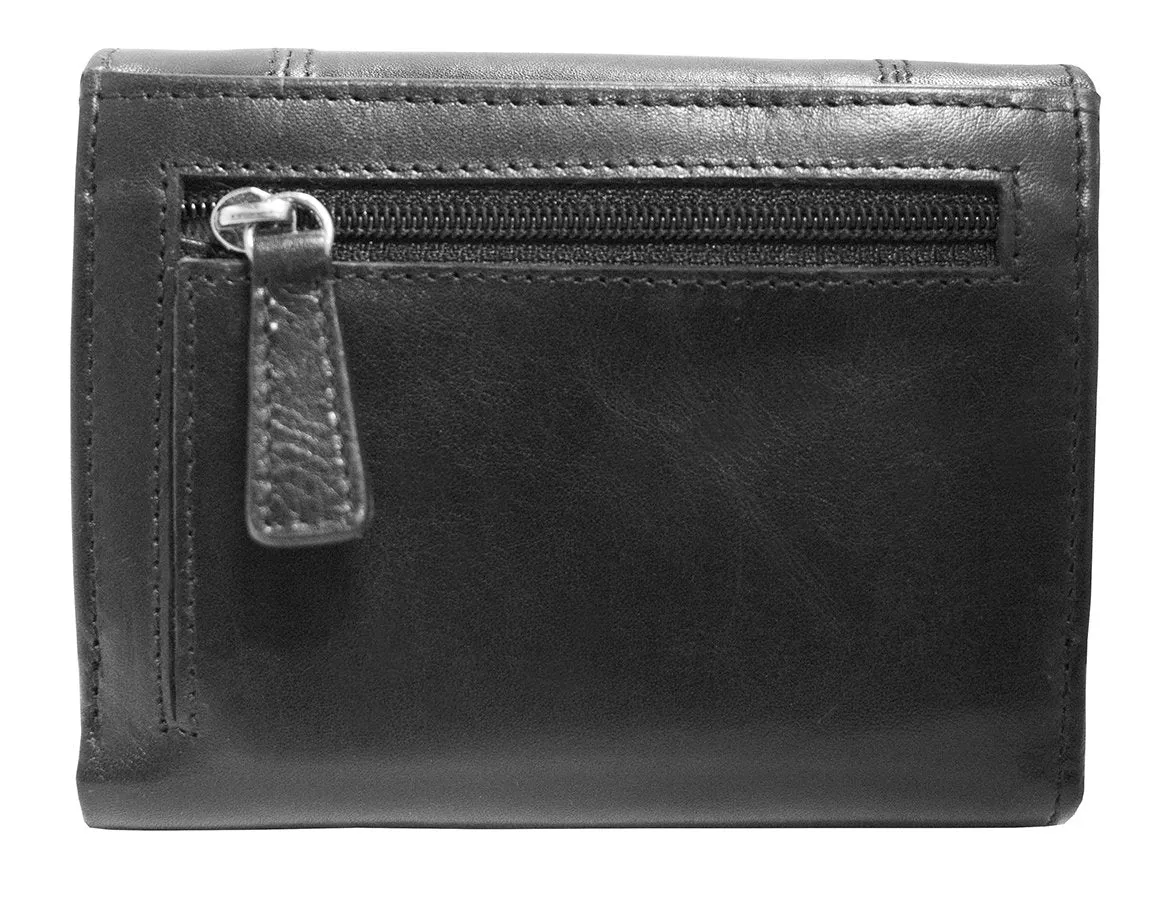 Mancini CASABLANCA Ladies' RFID Secure Small Clutch Wallet