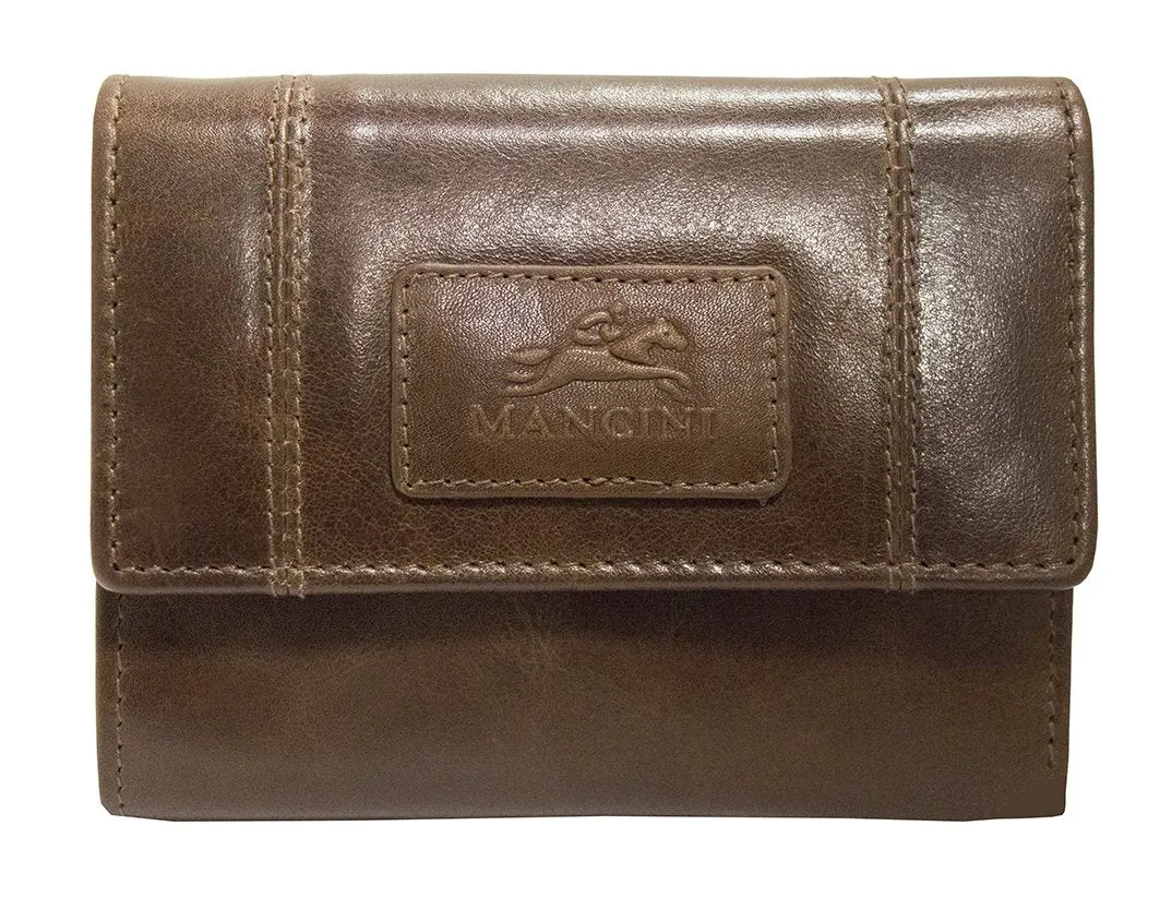 Mancini CASABLANCA Ladies' RFID Secure Small Clutch Wallet