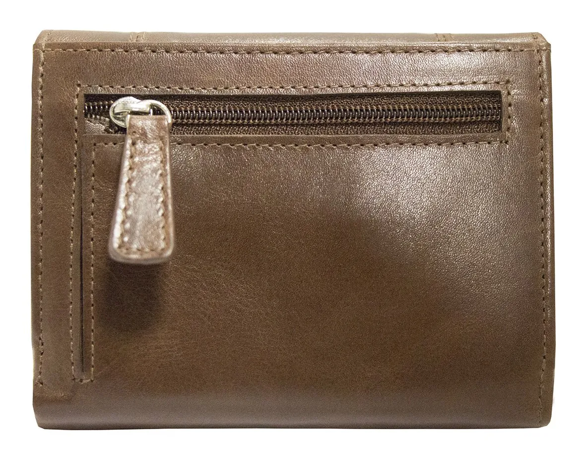 Mancini CASABLANCA Ladies' RFID Secure Small Clutch Wallet