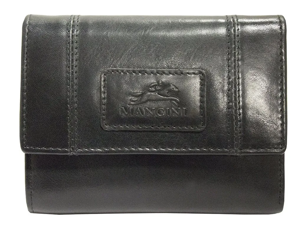 Mancini CASABLANCA Ladies' RFID Secure Small Clutch Wallet