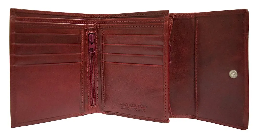 Mancini CASABLANCA Ladies' RFID Secure Small Clutch Wallet