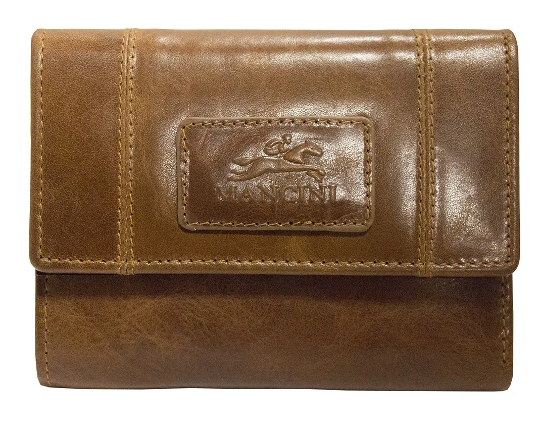 Mancini CASABLANCA Ladies' RFID Secure Small Clutch Wallet