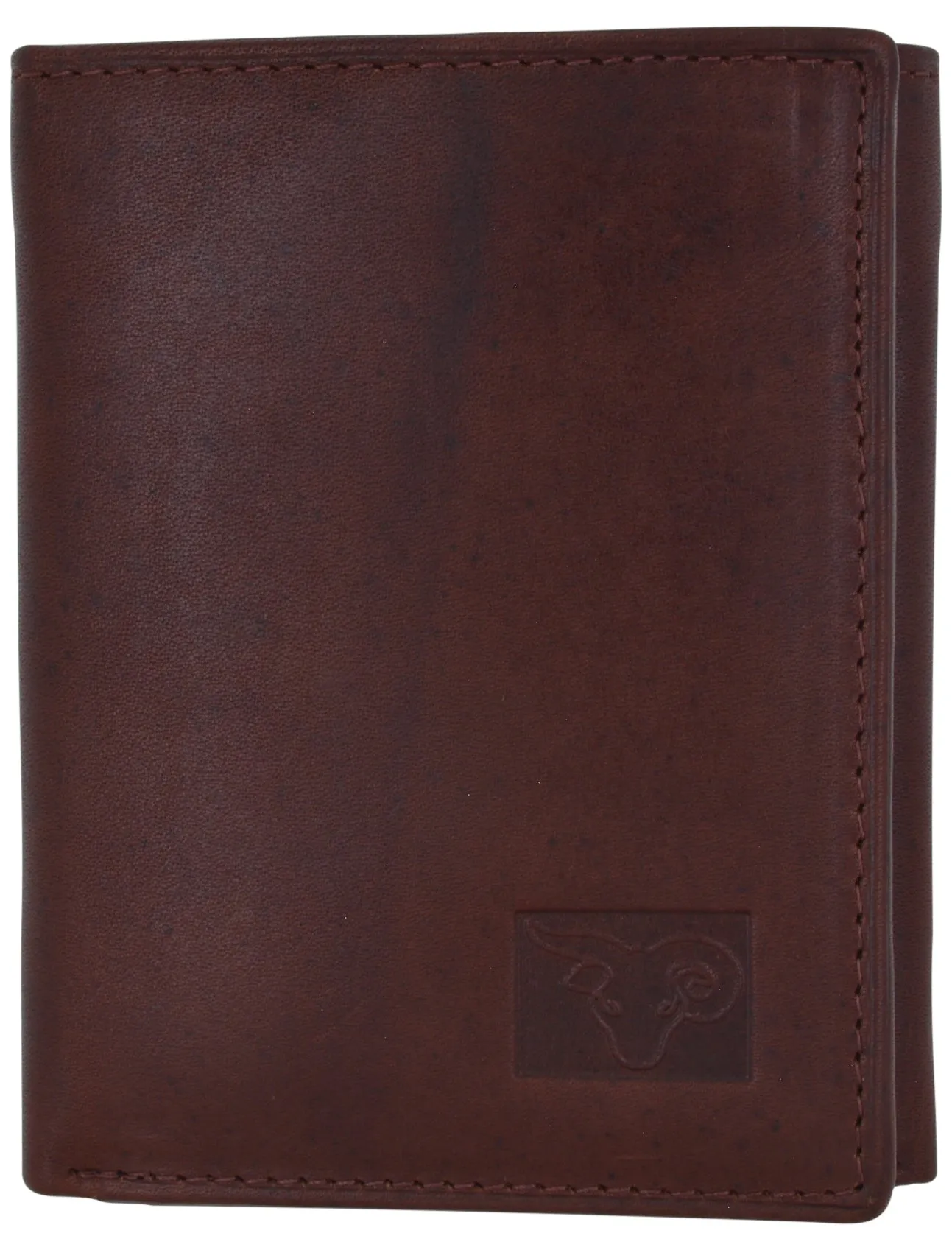 Men's Genuine Leather Slim Trifold Wallet With ID Window & Credit Card Pockets