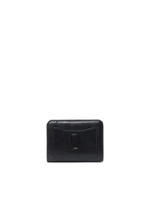 Mini Compact Black Wallet with Logo