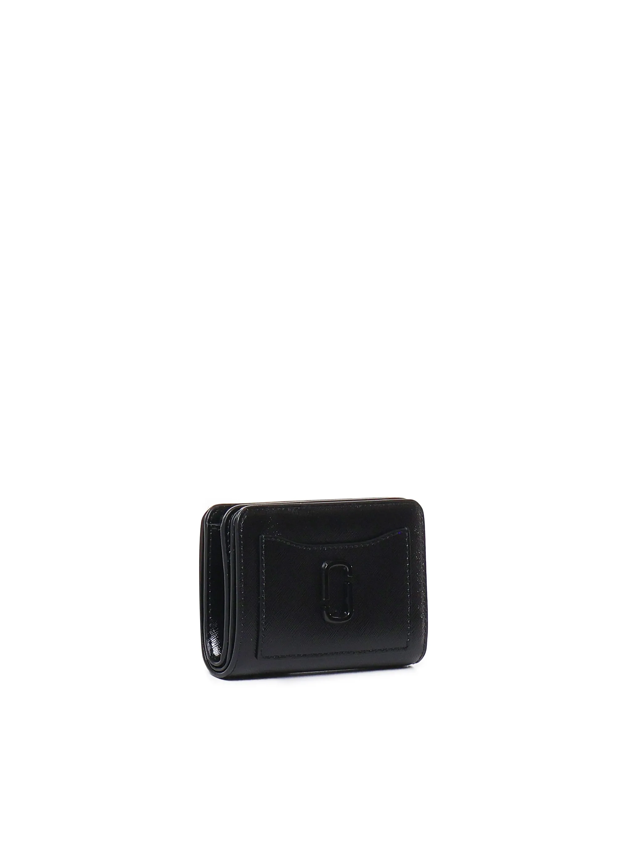 Mini Compact Black Wallet with Logo