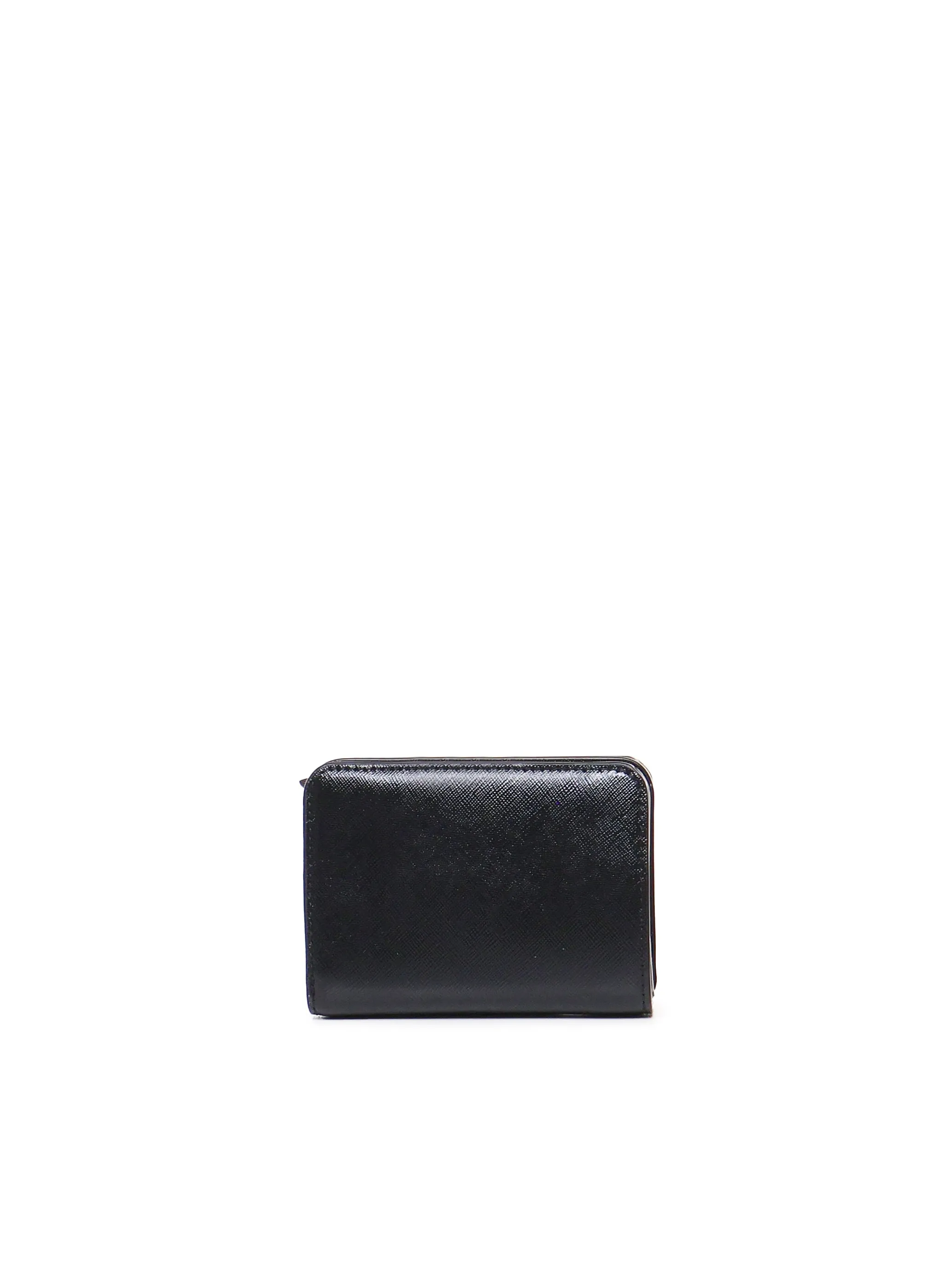 Mini Compact Black Wallet with Logo