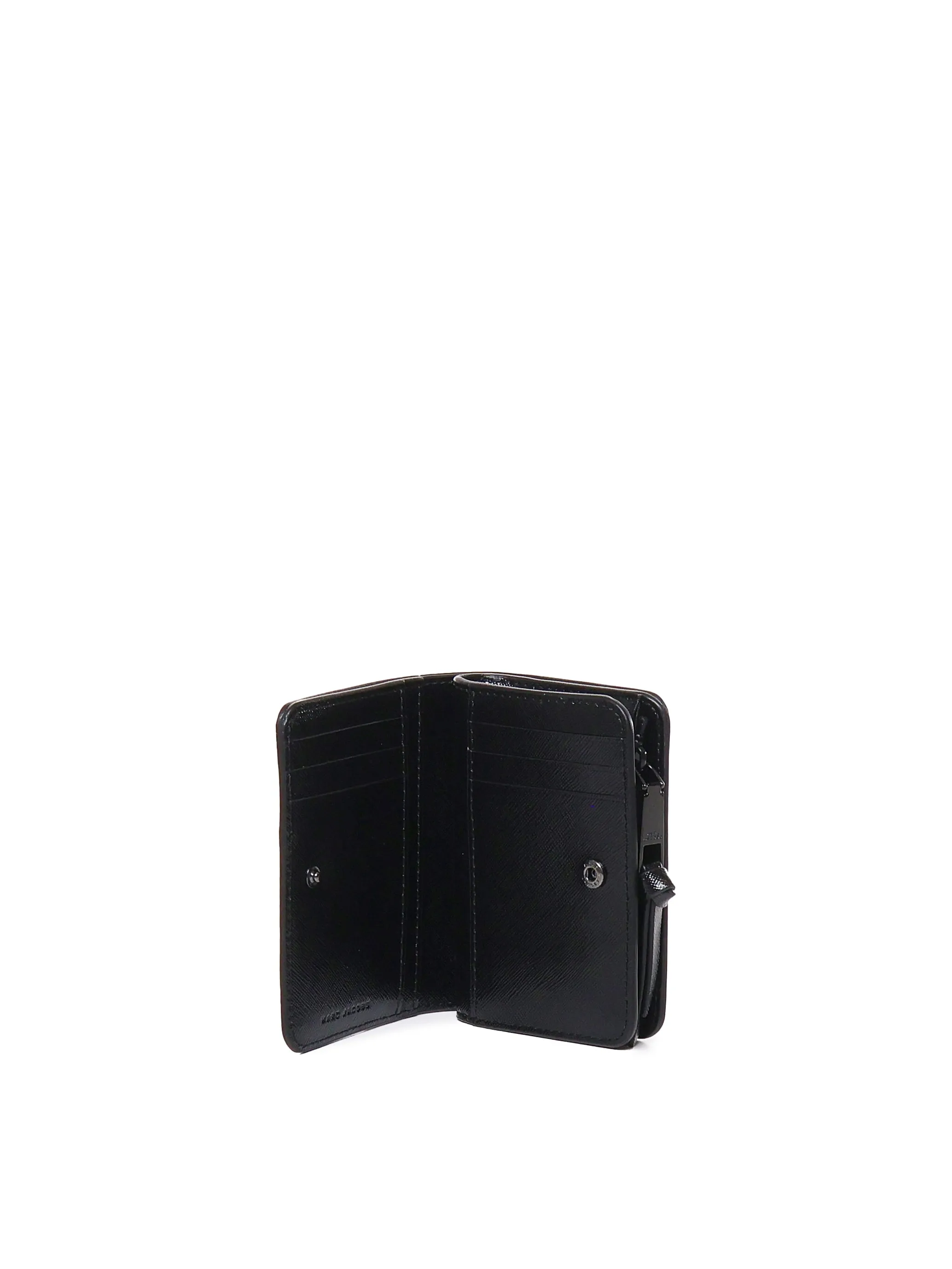 Mini Compact Black Wallet with Logo