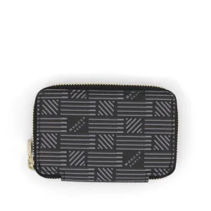 Mini Zip Wallet in Black