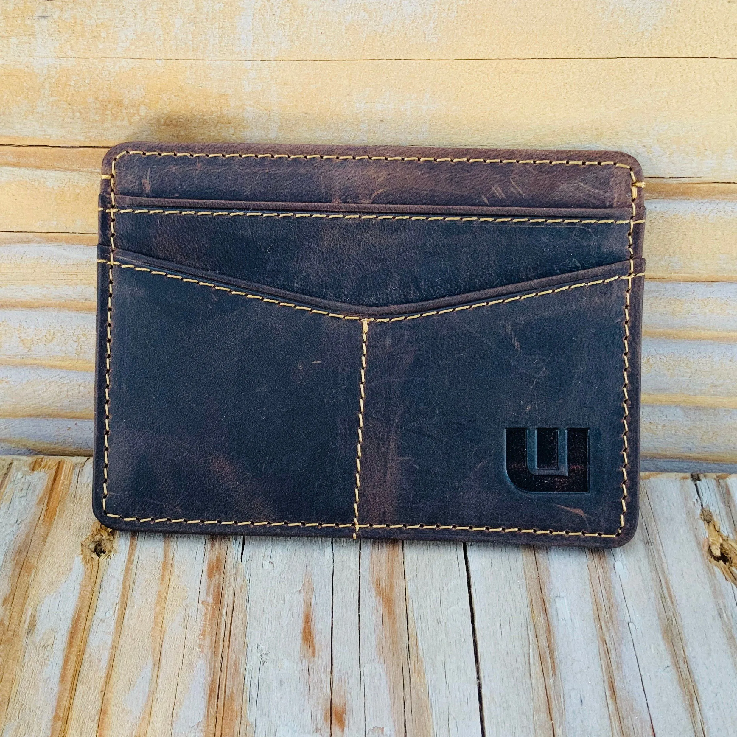 Minimalist ID Leather Wallet - Espresso H