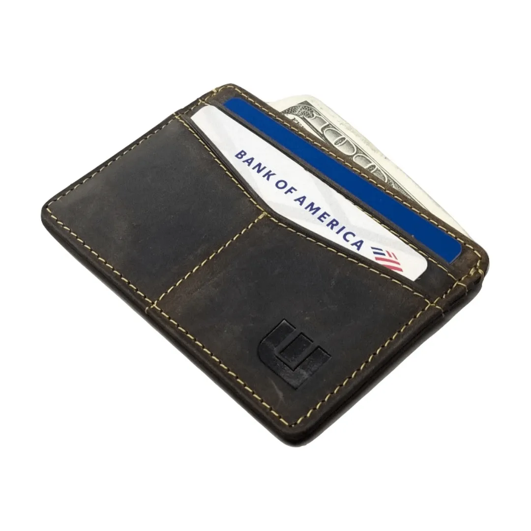 Minimalist ID Leather Wallet - Espresso H
