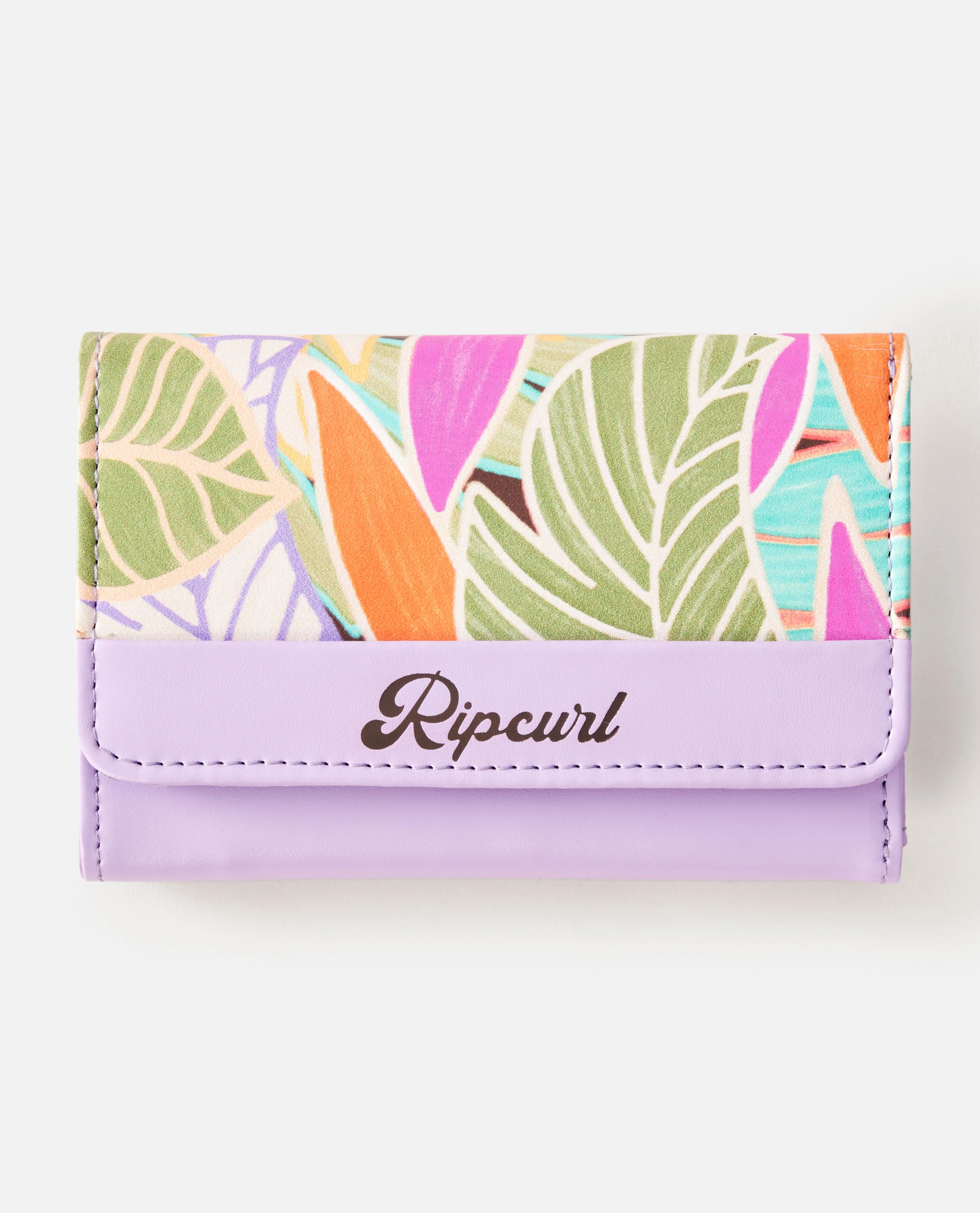 Mixed Floral Mid Sized Wallet - Lilac
