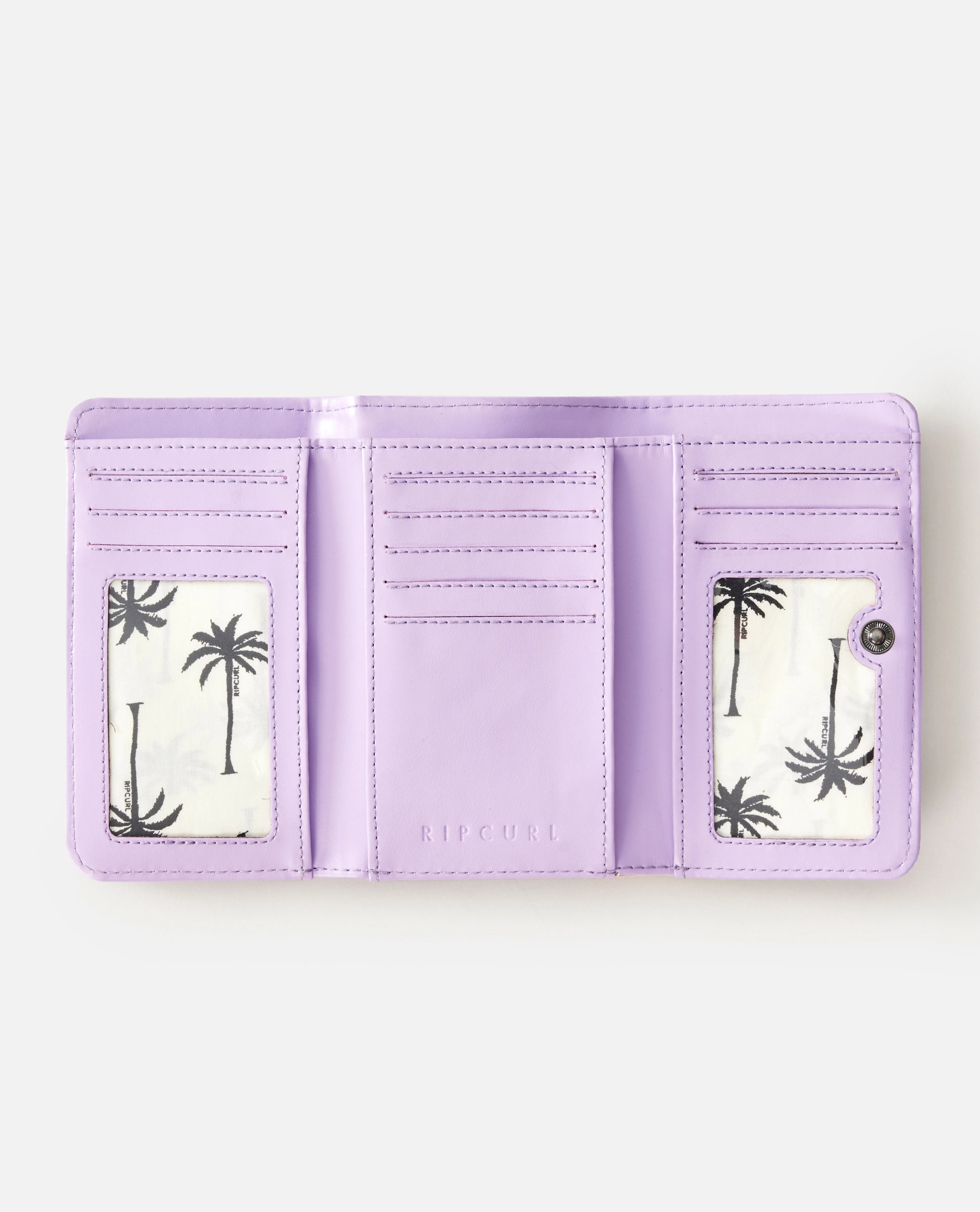 Mixed Floral Mid Sized Wallet - Lilac