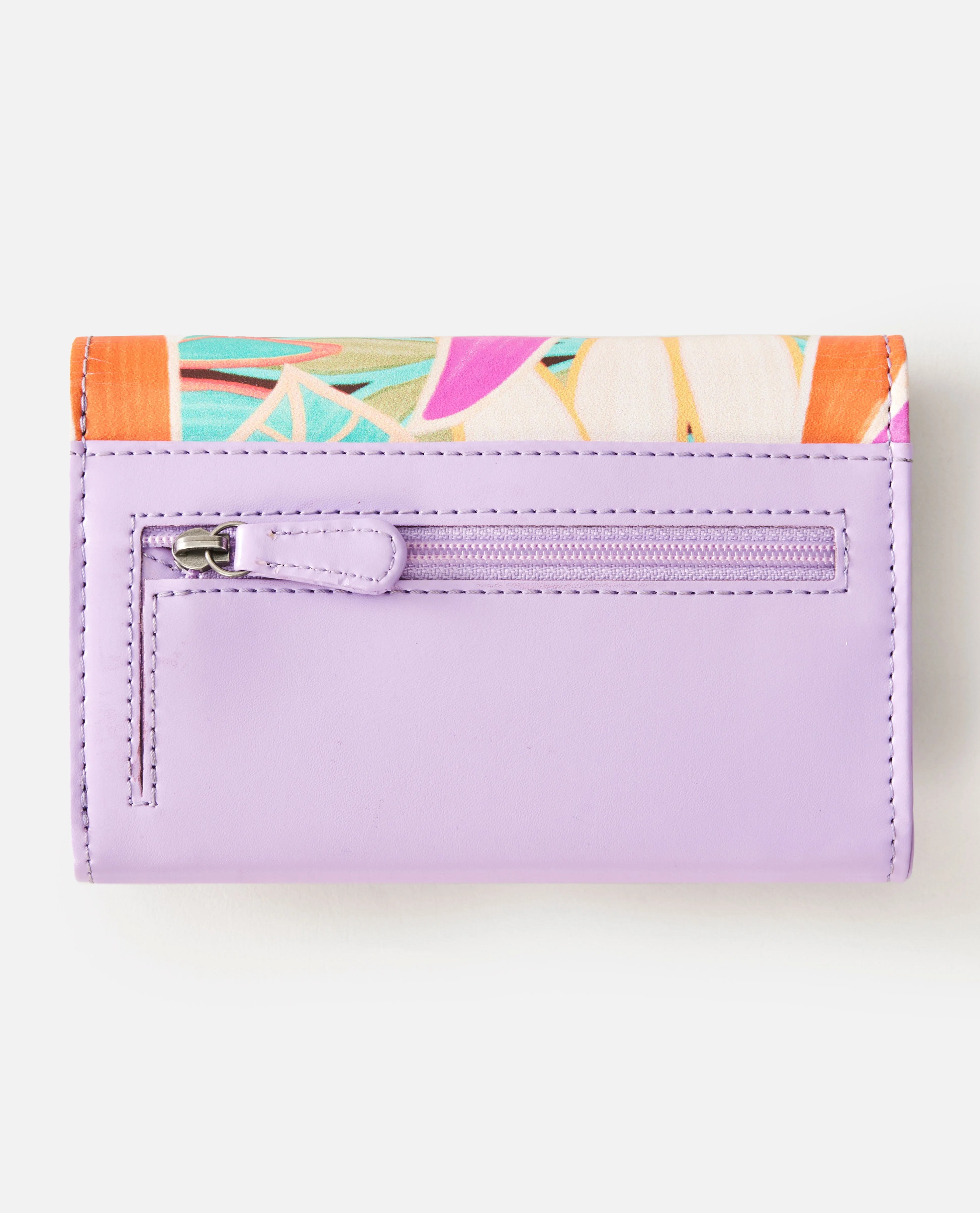 Mixed Floral Mid Sized Wallet - Lilac
