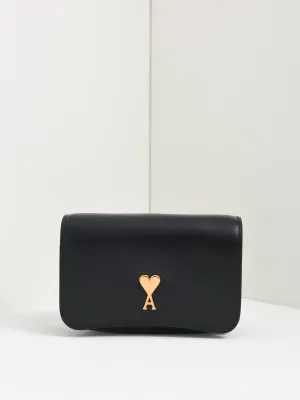 PARIS PARIS CARDHOLDER_WOOL TRICOTINE BLACK