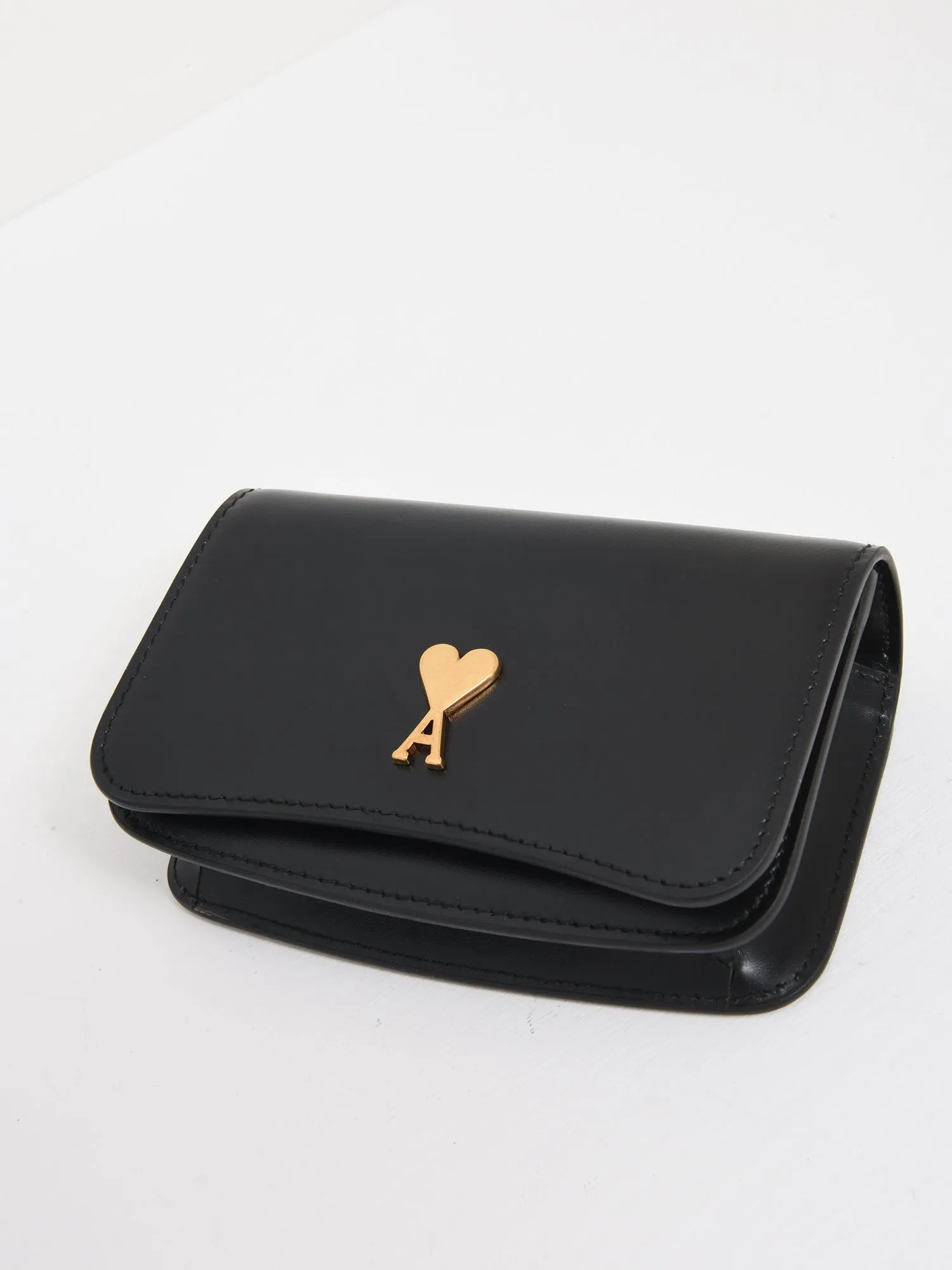 PARIS PARIS CARDHOLDER_WOOL TRICOTINE BLACK