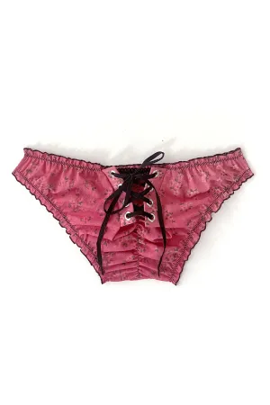 Perennial Bloomer in Upcycled Vintage Strawberry Pink Bloomer Panty