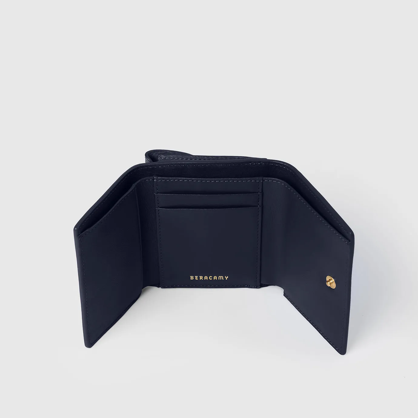 Portefeuille Compact à Trois Volets - Marine