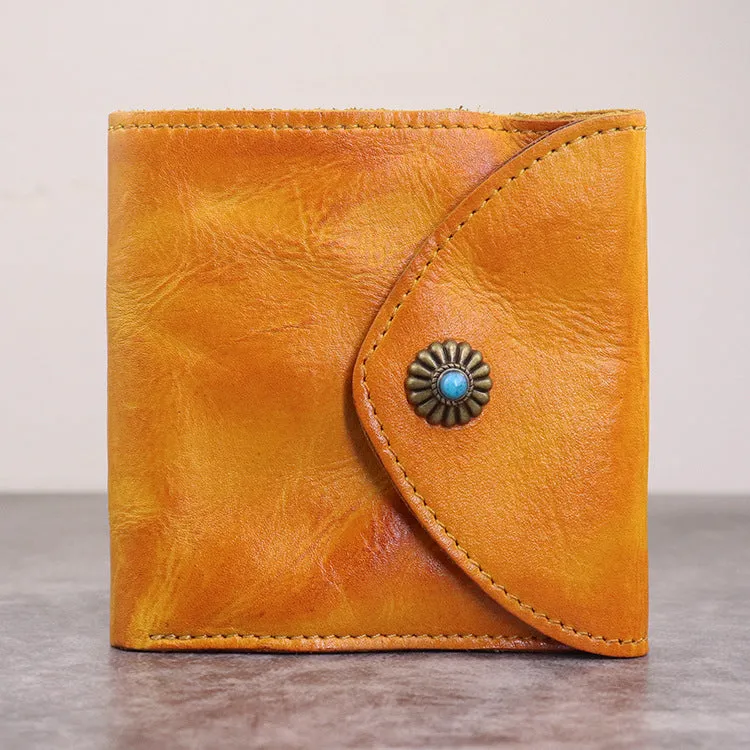 Retro Leather Handmade Short Wallets