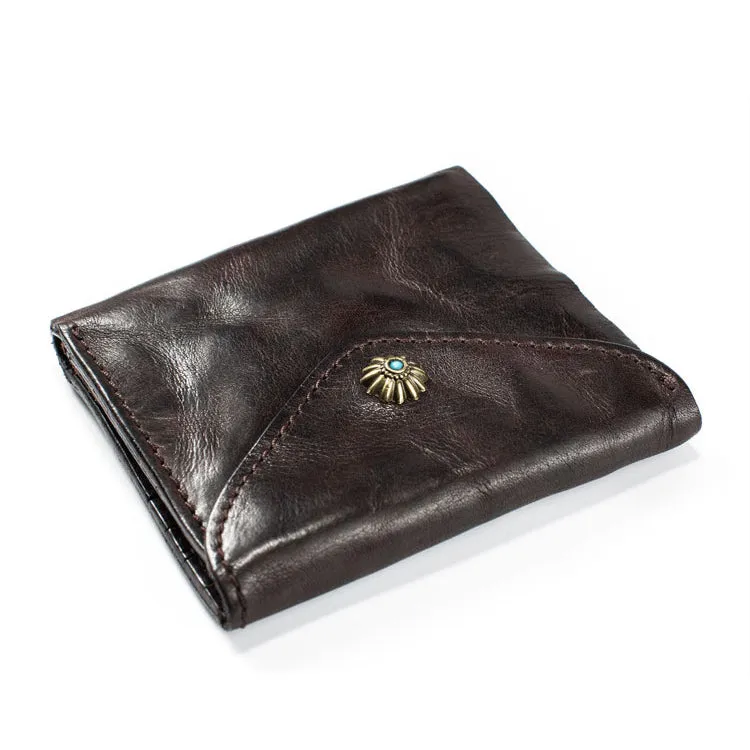 Retro Leather Handmade Short Wallets