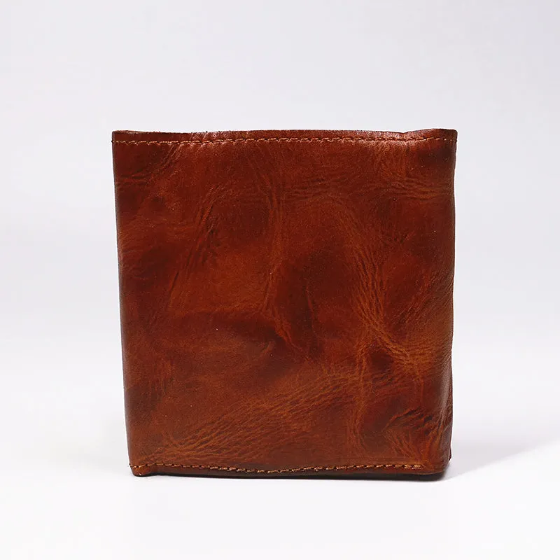 Retro Leather Handmade Short Wallets