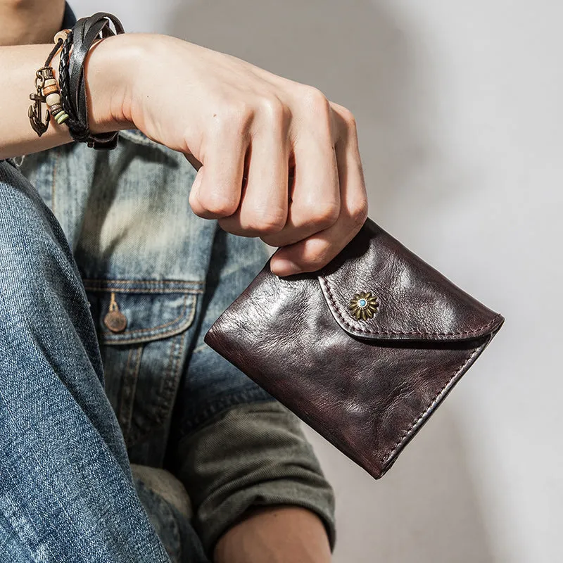 Retro Leather Handmade Short Wallets