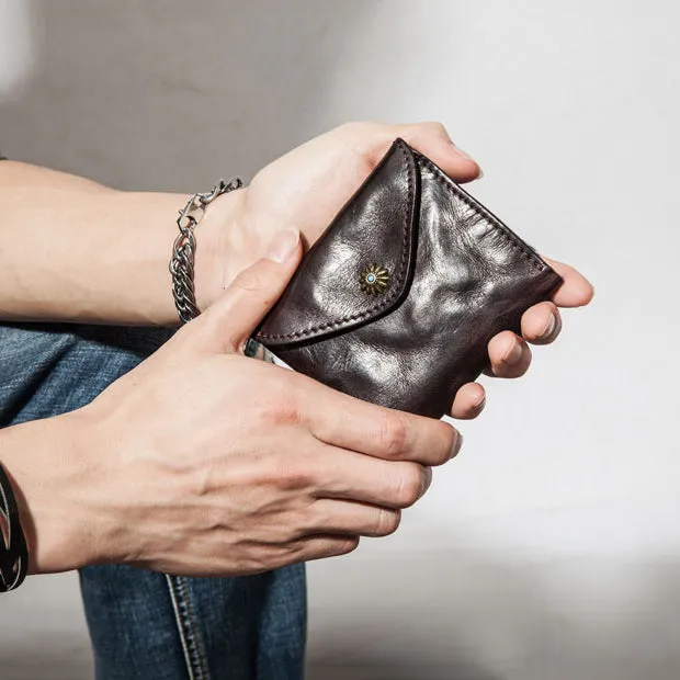 Retro Leather Handmade Short Wallets