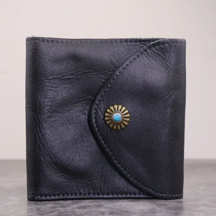 Retro Leather Handmade Short Wallets
