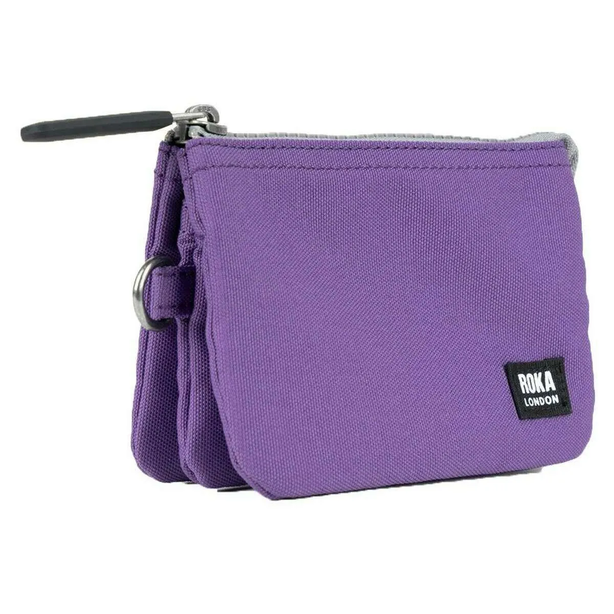 Roka Carnaby Small Black Label Recycled Canvas Wallet - Imperial Purple