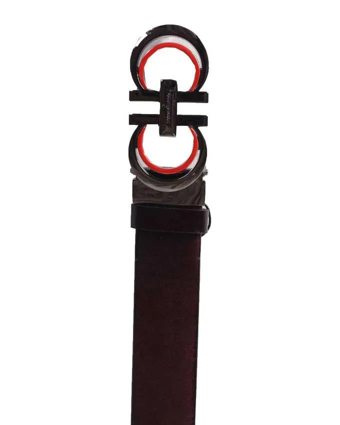 Salvatore Ferragamo  Leather Belt Dark brown