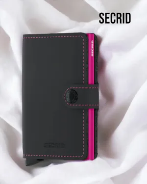 Secrid Mini Wallet MM-Black & Fuchsia