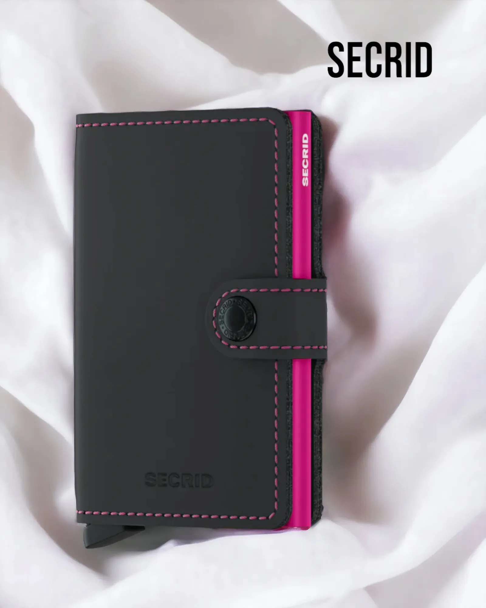 Secrid Mini Wallet MM-Black & Fuchsia