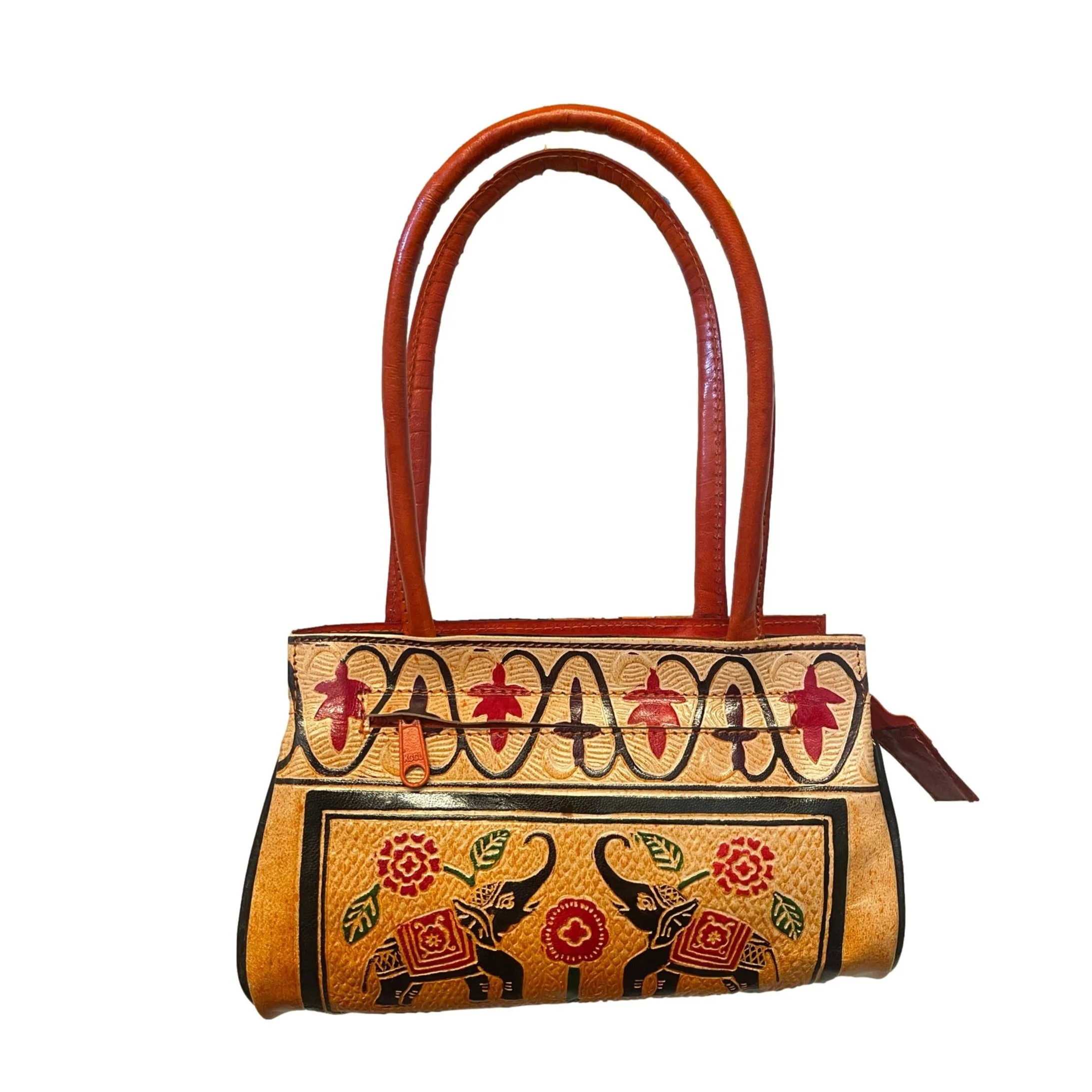 Shantiniketan Elephant Leather Purse