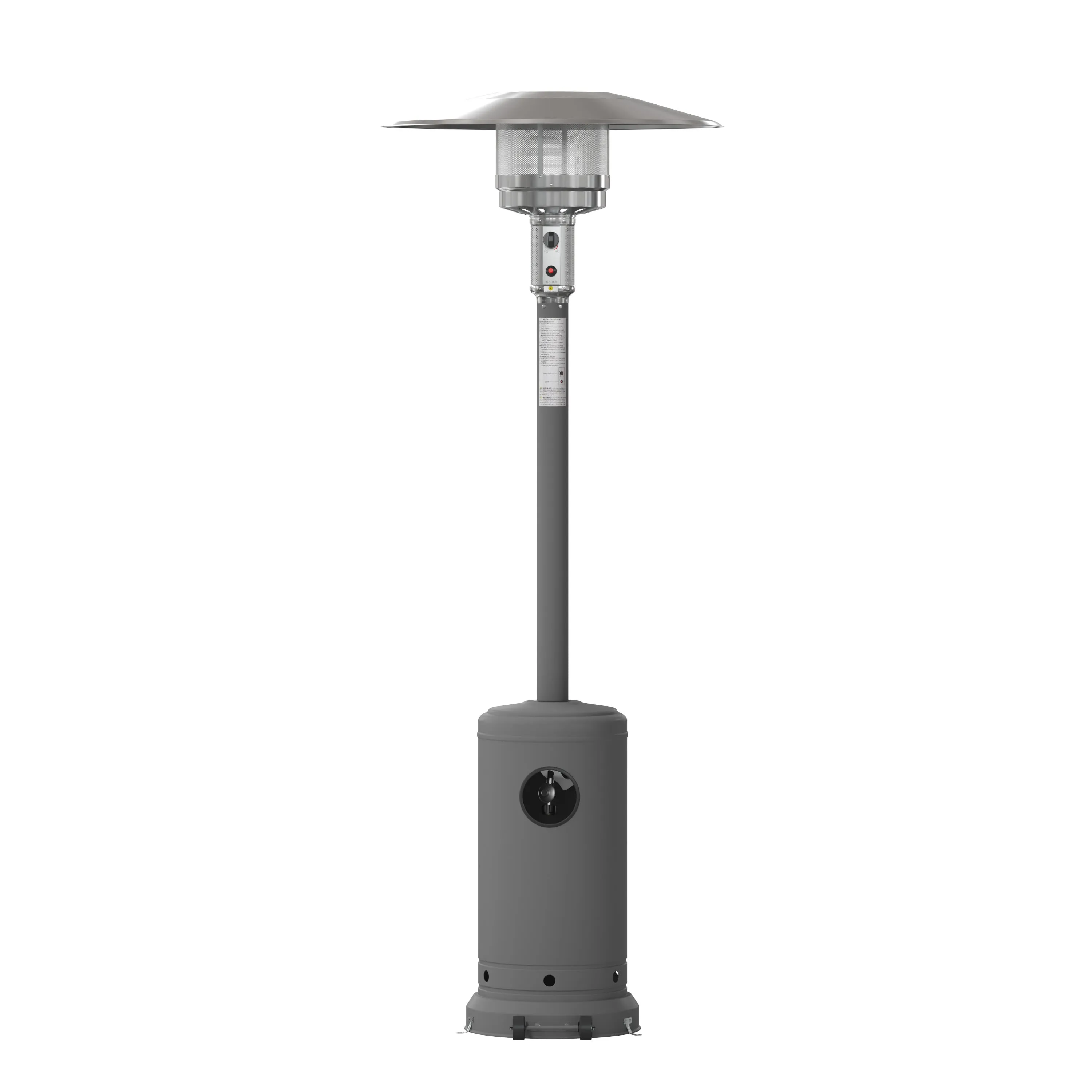 Sol Patio Outdoor Heating-Stainless Steel 40,000 BTU Propane Heater with Wheels for Commercial & Residential Use-7.5 Feet Tall