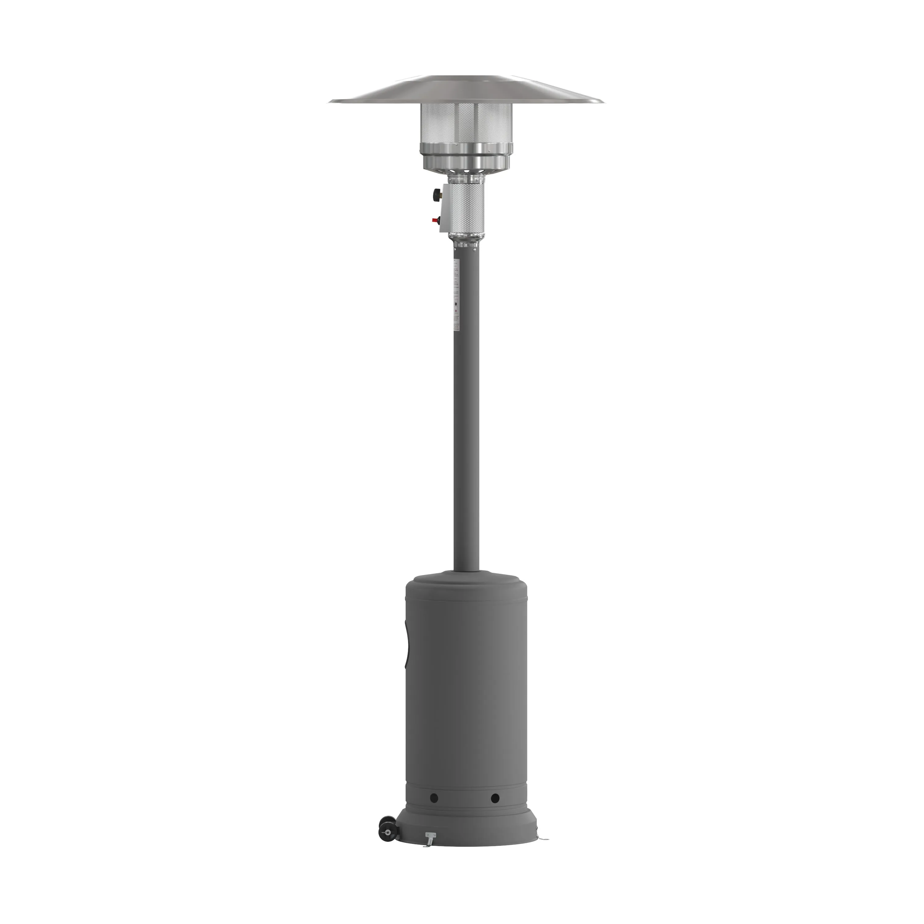Sol Patio Outdoor Heating-Stainless Steel 40,000 BTU Propane Heater with Wheels for Commercial & Residential Use-7.5 Feet Tall