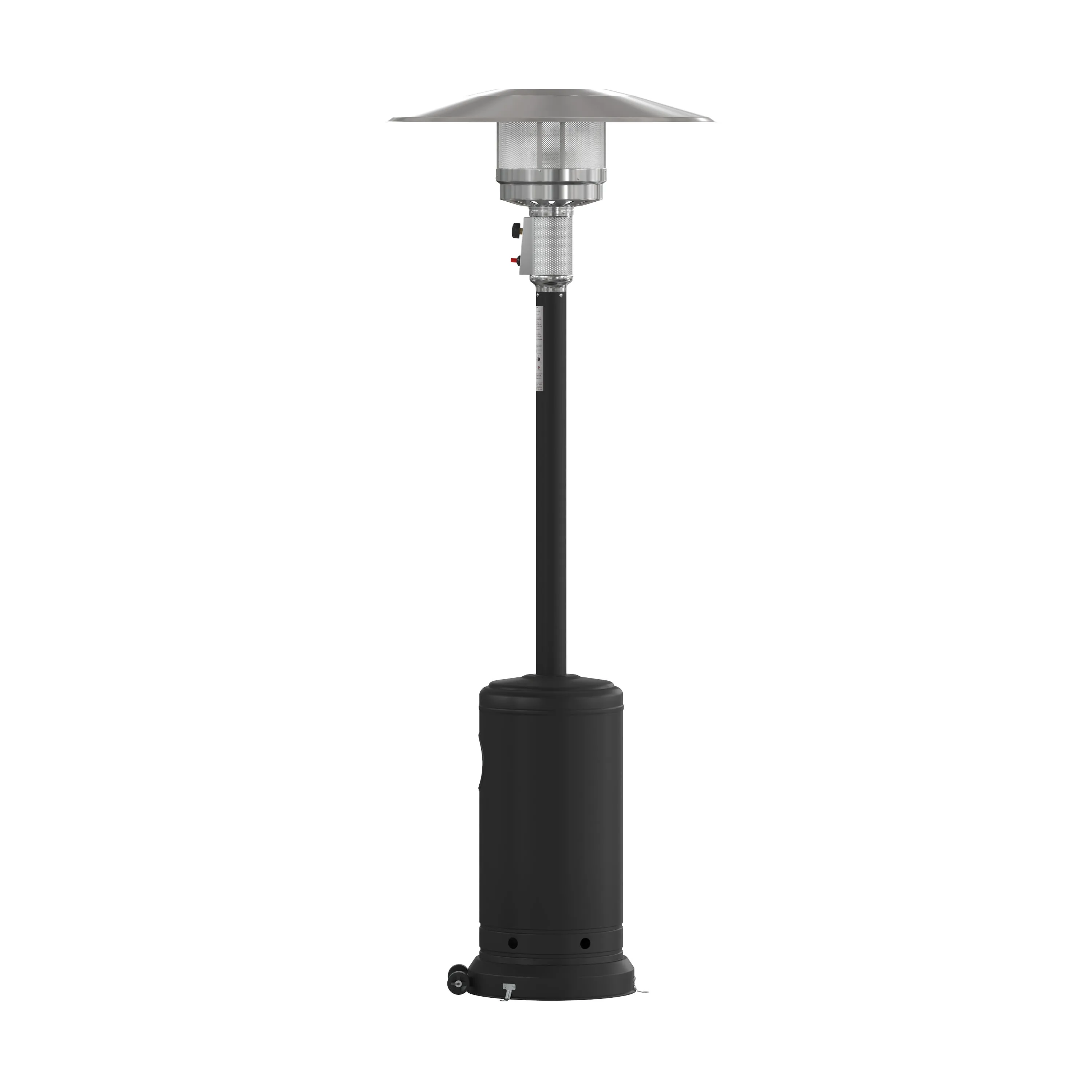 Sol Patio Outdoor Heating-Stainless Steel 40,000 BTU Propane Heater with Wheels for Commercial & Residential Use-7.5 Feet Tall