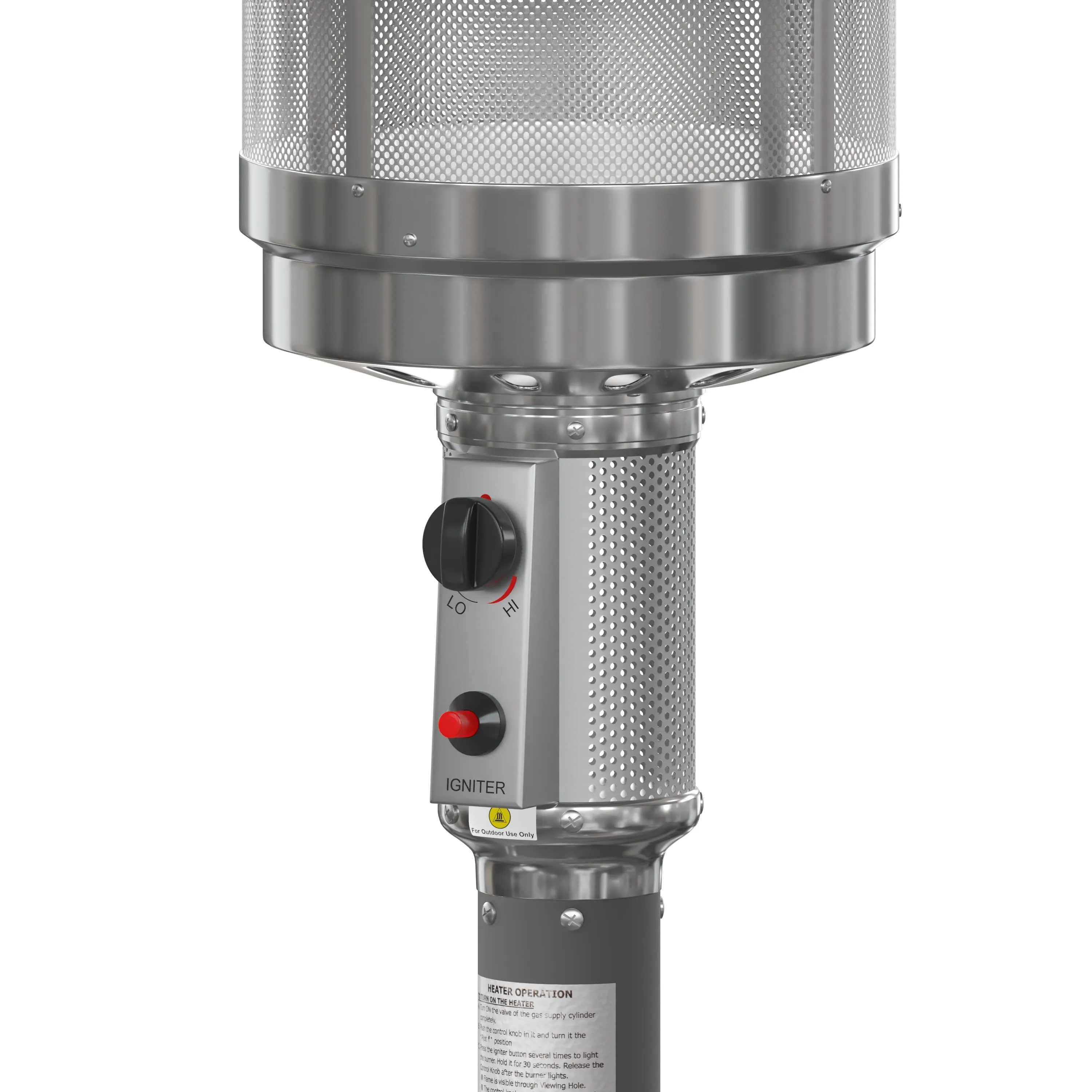 Sol Patio Outdoor Heating-Stainless Steel 40,000 BTU Propane Heater with Wheels for Commercial & Residential Use-7.5 Feet Tall