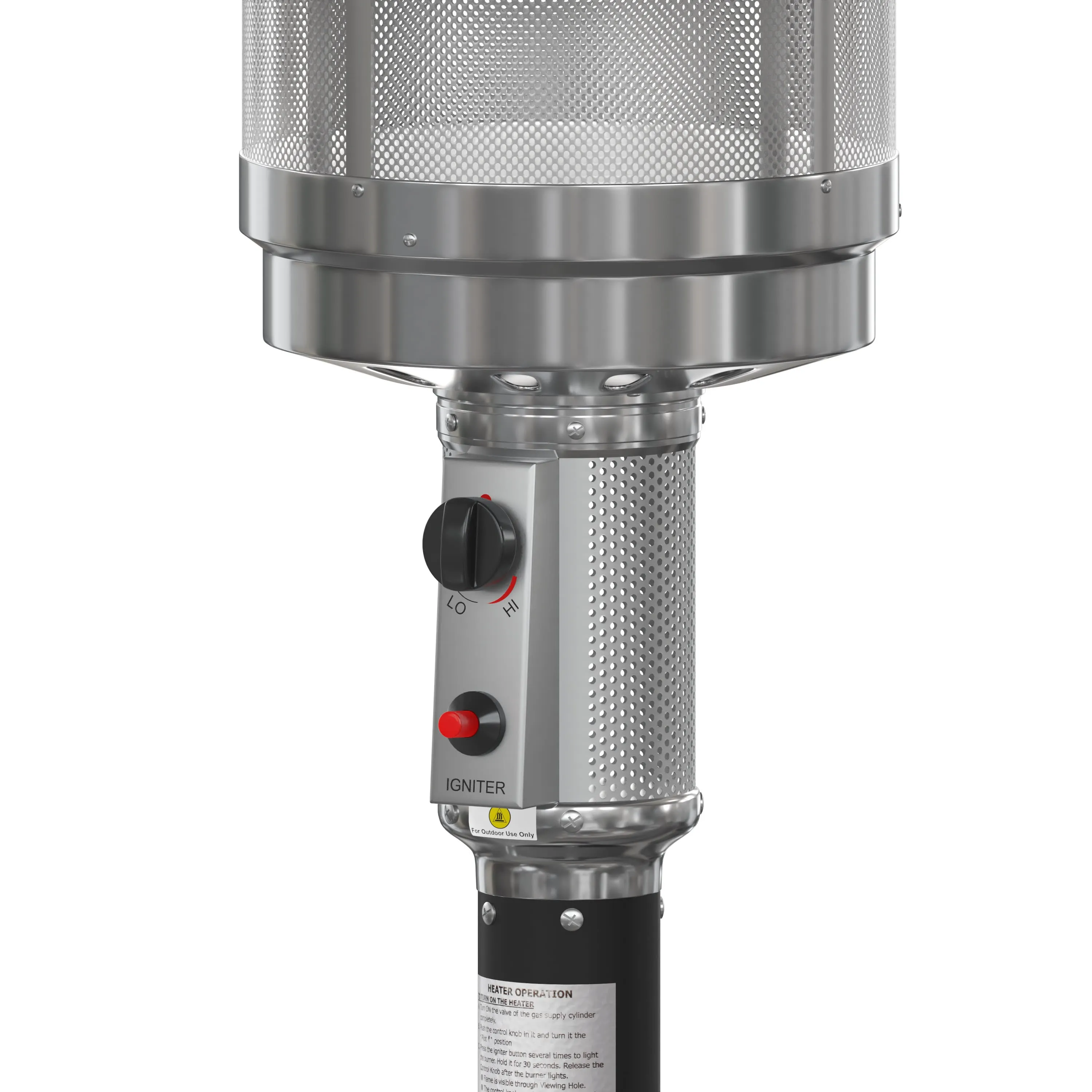 Sol Patio Outdoor Heating-Stainless Steel 40,000 BTU Propane Heater with Wheels for Commercial & Residential Use-7.5 Feet Tall