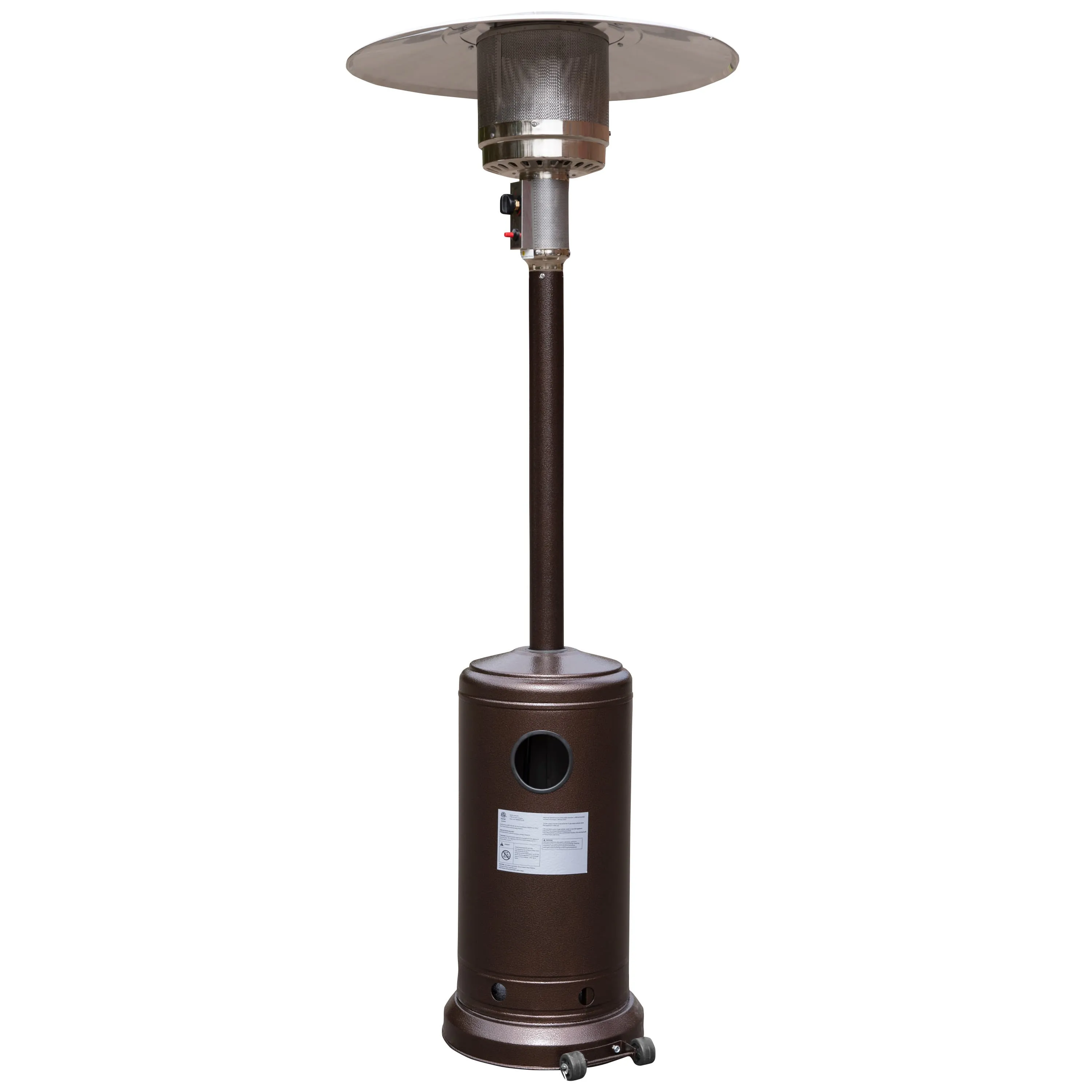 Sol Patio Outdoor Heating-Stainless Steel 40,000 BTU Propane Heater with Wheels for Commercial & Residential Use-7.5 Feet Tall