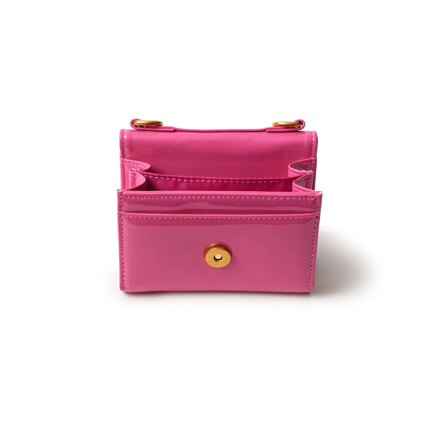 STANDARD MIRROR HOT PINK COMPACT WALLET