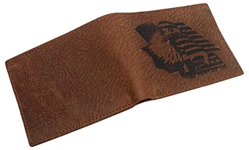 Swiss Marshall RFID Blocking Genuine Leather Men's Bifold Eagle USA Logo Wallet