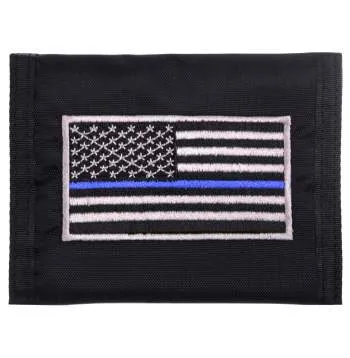 Thin Blue Line Flag Nylon Commando Wallet