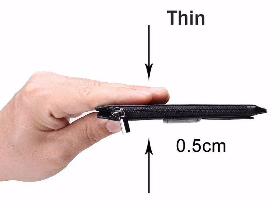 Thin Genuine Leather Men Wallet