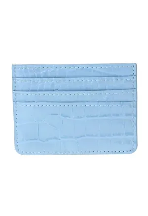 Tiara Crocodile Cardholder-Blue