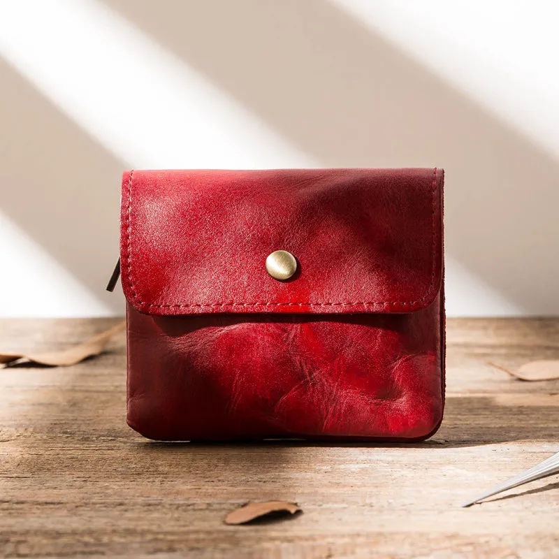Vintage Leather Cards Holder Coin Wallet